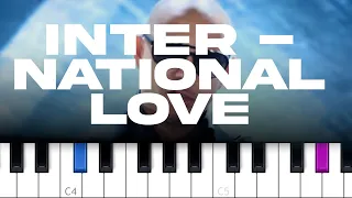 Pitbull (ft Chris Brown) - International Love  (piano tutorial)