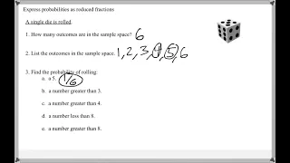 Math 118 : 4.3 #1, #2, #3 (Mathematical Explorations Tutorial : Probability Introduction)