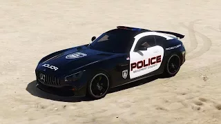 GTA 5 mod Mercedes-Benz AMG GT R 2017  Hot Pursuit Police - ГТА 5 моды - обзор и установка мода