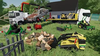 Tonte et nettoyage de jardin abandonné depuis 20 ans | Farming Simulator 22 Paysagiste