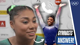 'Who is the most famous person in your phone book?' 📞 Gymnasts answer!