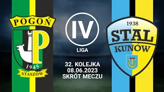 Pogoń Staszów 6-2 Stal Kunów || 08.06.23 || Skrót Meczu