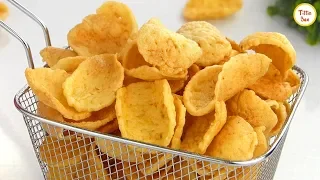 Potato Crackers /Asian Style Potato Chips Recipe for kids by Tiffin Box | Spicy crispy cracker chips