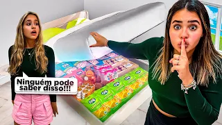 FIZ UM QUARTO SECRETO DE DOCES QUE NINGUÉM PODE SABER !!!