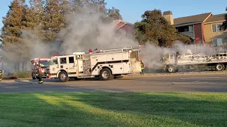 Truck on fire in Milpitas 9.4.2019