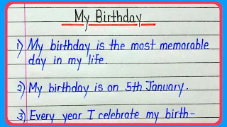 10 lines essay on my birthday in english || My birthday essay 10 sentences