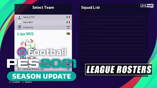 PES 2021 Liga NOS League Rosters