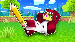 Minecraft PERO CONSIGO TODO lo que DIBUJO ✏️ ¡BORRAMOS A RAPTOR!