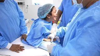 Little Girl  Crying fear for surgery | Anesthesia for Cleft Lip and Palate Surgery