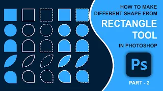 How To Make Different Shape From Rectangle Tool In Photoshop #photoshop #graphicdesign