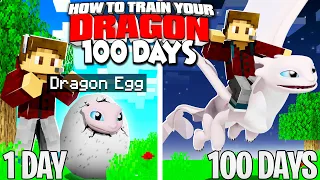 I SURVIVED 100 DAYS In MINECRAFT HOW TO TRAIN YOUR DRAGON MOD! Here's What Happened...
