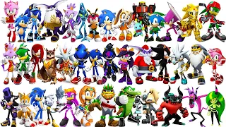 Sonic Forces Speed Battle - All 45 Characters Unlocked - Baby Sonic Teen Sonic Movie Shadow Amy