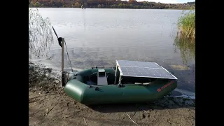 Аэролодка на солнечных батареях. Испытание на воде.