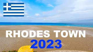 Rhodes Town Beach Promenade 2023 in 4K - Full Tour 🇬🇷