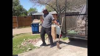 Brick wall demolition in Duncanville, Texas!!