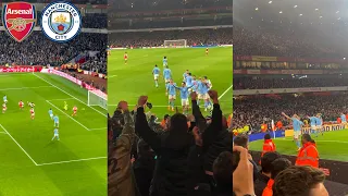 Man City Fans Go Completely Crazy As They Beat Arsenal 3-1 And Go Top Of The Premier League