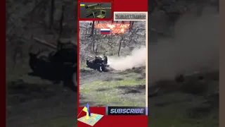 Moment Russian tank explodes after being struck by Ukrainian Stugna P ATGM, #shorts