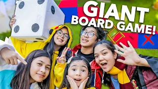 Siblings Plays GIANT BOARD GAME!! (Finish Na!) | Ranz and Niana