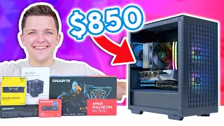 The BEST $850 Gaming PC Build 2023! 😄 [Budget Build Guide w/ Benchmarks]