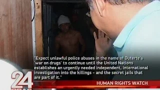 HRW: Patunay ng police abuse ang pagkakabisto ng sikretong selda