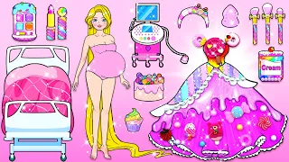 Vestir Muñecas De Papel | Mother Pregnant Sweet Candy Rapunzel Costumes Dress Up | Woa Doll Spanish