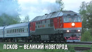 Поезд Победы отправился в Великий Новгород. Развилка на Берёзки, Любятово вечером 19 мая