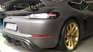 Porsche 718 Cayman GT4 sound: launch and acceleration