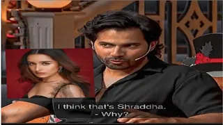 varun dhawan said shraddha kapoor is lazy in kapil sharma show#varshra|shraddhasdhiya