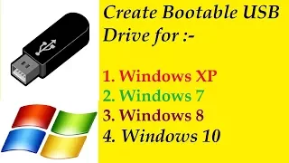 Create a Bootable USB flash Installer for Windows 7 / 8 /10/ Vista / XP, How to make Bootable USB