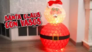 Snowman with plastic cups | Santa Claus with plastic Cups | Christmas Crats