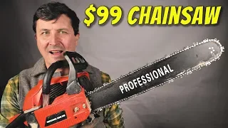 TESTING A $99 Chainsaw -SHOCKING RESULTS!