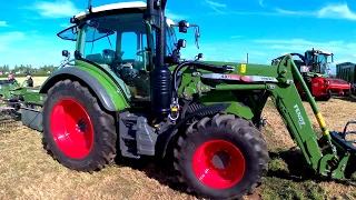 2018 Fendt 312 Vario Tractor With 4x75 Loader & Twin Rotor Rake