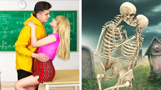 HIGH SCHOOL RELATIONSHIPS 1 MONTH VS 1 YEAR || How to Survive School First Romance by 123 GO! SCHOOL