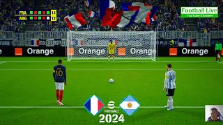 eFootball 2024 | France vs Argentina | Penalty Shootout | Messi vs Mbappe