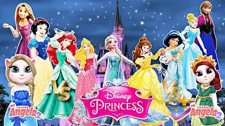 Top 10 Disney Princess | Disney | Princess | VS My Talking Angela 2 ❤️/ New GamePlay | Angela Gaming