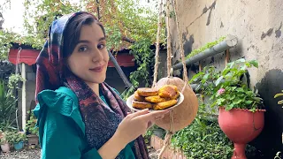 LOCAL PASTRY Yummy and Smoked |Rural life |village lifestyle of Iran