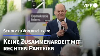 Scholz: "Keine Zusammenarbeit mit Parteien von rechten Rand im EU-Parlament" | AFP