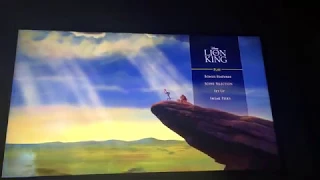 The Lion King Signature Edition Bluray Opening Title Menu