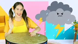 It's Raining, It's Pouring | Drum song for kids | Music class