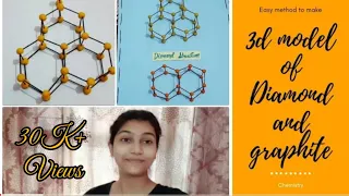 How to make 3d Model of Diamond and Graphite | Easy Method | Mehakpreet Kaur.