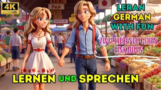 Zwei Liebende Gehen Einkaufen |  Deutsch Lernen Mit Spass | Sprechen & Hören | Geschichte Wortschatz