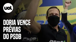 João Doria vence prévias do PSDB para disputar eleições para presidente em 2022