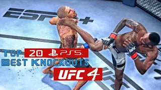 EA Sports UFC 4 - Top 20 Best Knockouts-Gameplay (PS5 )