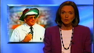 BBC News Report - Dickie Bird's Final International Test - (June 1996) with Anna Ford