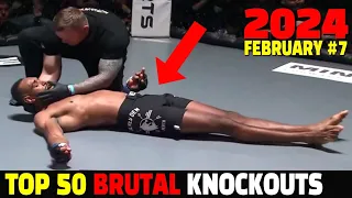 Top 50 Knockouts of February 2024 #7 (Muay Thai•MMA•Kickboxing•Boxing)