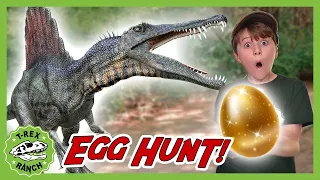 Dinosaur Easter Egg Hunt! Mystery Dino Hunt! T-Rex Ranch