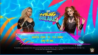 Nikkita Lyons vs Isa Dawn. NXT Spring Breakin. WWE 2K24