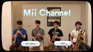 Mii Channel Music but it's played by a saxophone quartet