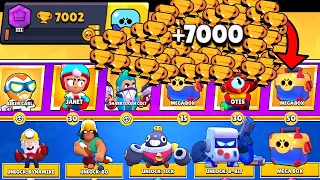 NONSTOP to 7000 TROPHIES Without Collecting ANY REWARDS! Brawl Stars