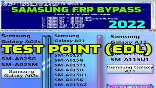 Samsung QUALCOM FRP REMOVER j6+,j4+,A01,M11,A02S,A70,A11,M11 Test point (EDL)